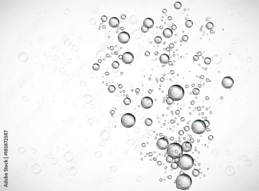 Water bubble rising on clear background. Water bubble rising on clear background.