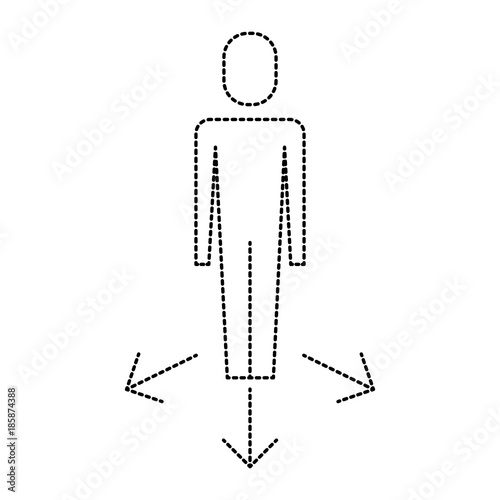 businessman options arrows direction choise vector illustration