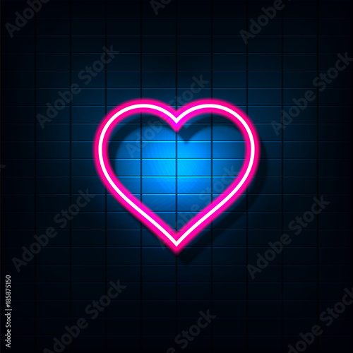 neon pink heart