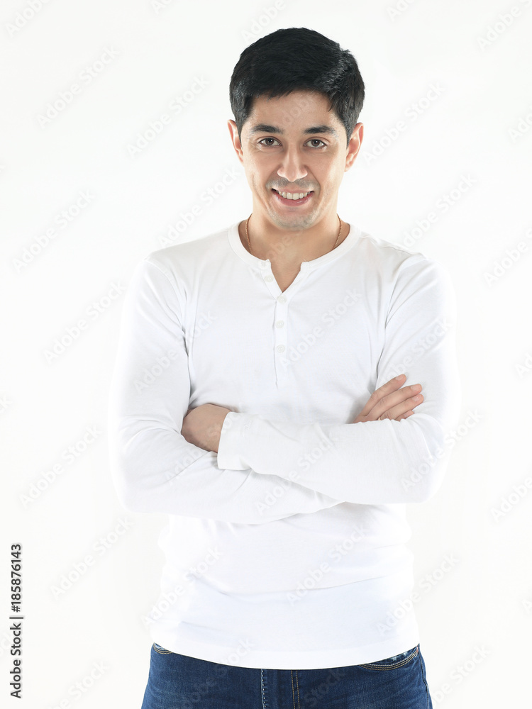 portrait of confident businessman on white background portrait of confident businessman on white background