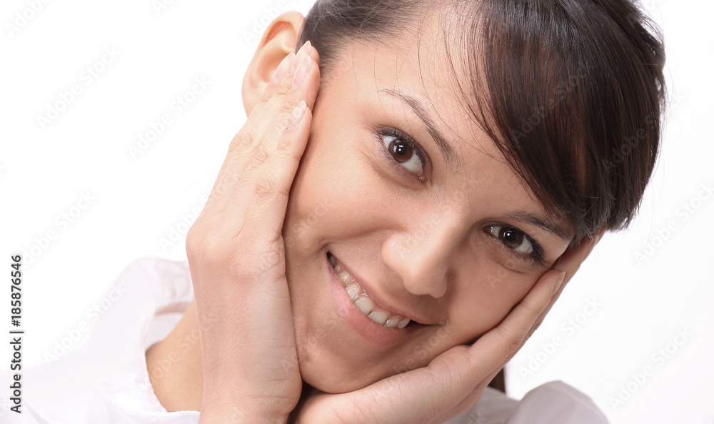 face of a successful young business woman face of a successful young business woman