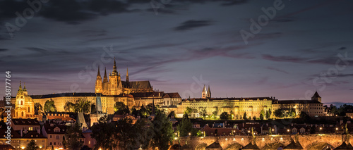 Prague castle at sunset