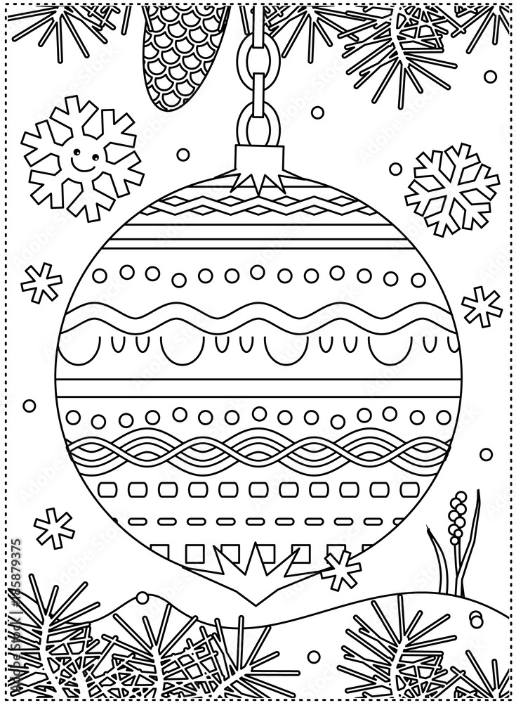 Winter Trees Coloring Pages For Kids