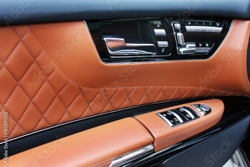 Car interior luxury service. Car interior details