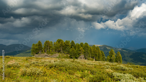 Rain is coming in Mountain Altay, Siberia, Russia, Autumn