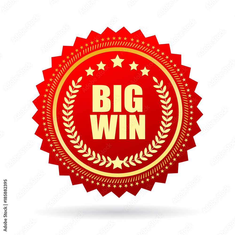 Obraz premium Big win star vector icon