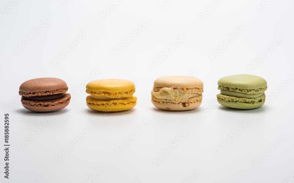 several small macarons of different flavors several small macarons of different flavors