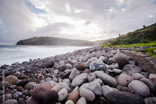 Valugan boulder beach, Batanes, Philippines photo