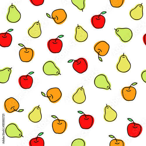 Fruits seamless pattern for your design. Can be used for textile  website background  book cover  packaging.