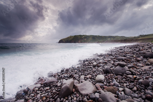 Valugan boulder beach, Batanes, Philippines photo