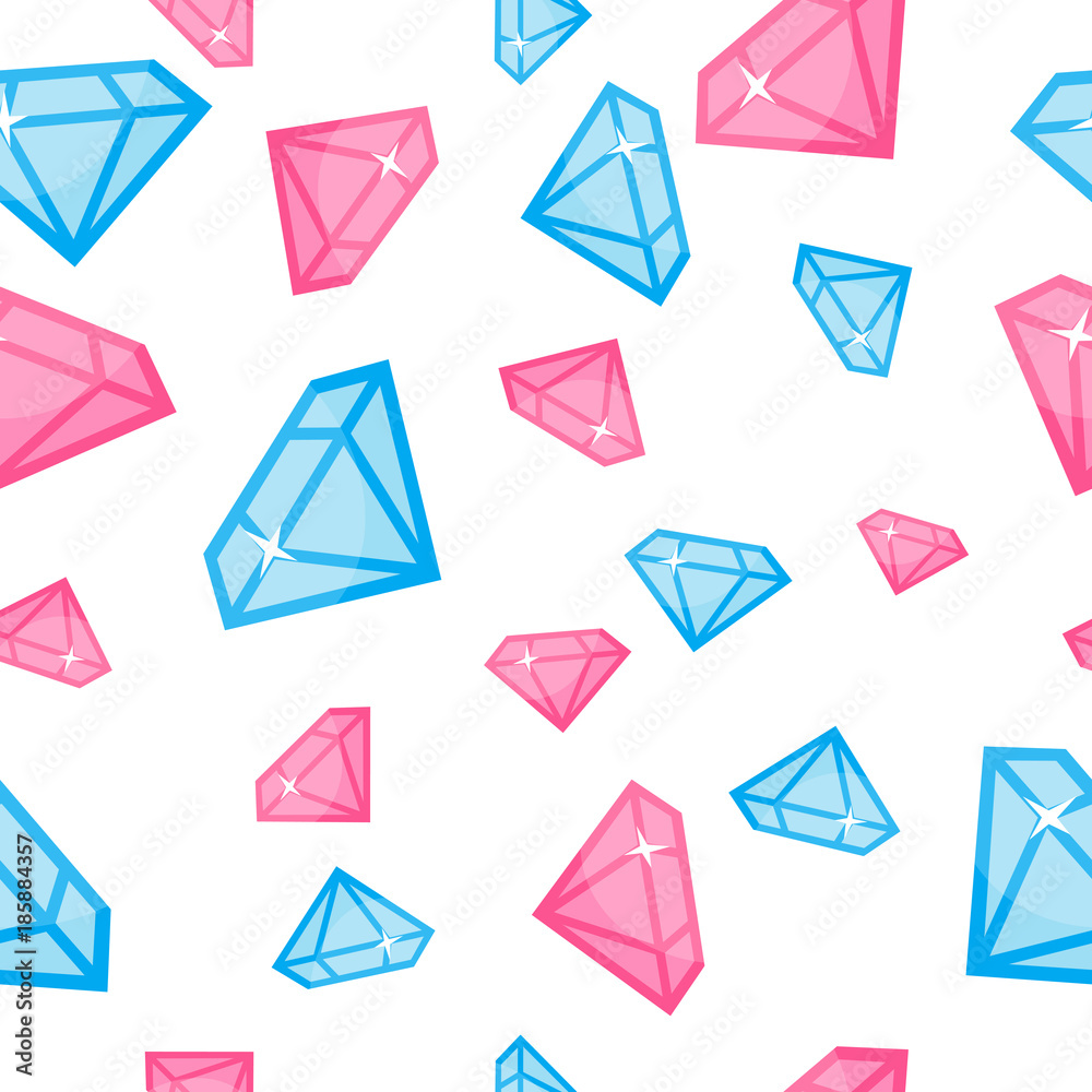 Diamonds of Different Size Seamless Pattern Vector Diamonds of Different Size Seamless Pattern Vector