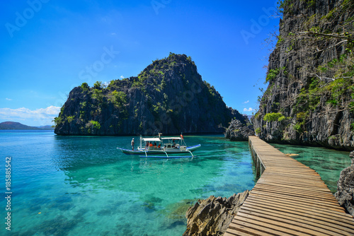 Seascape of Coron Islands, Philippines photo