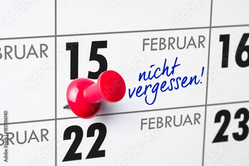 Wandkalender - 15. Februar photo