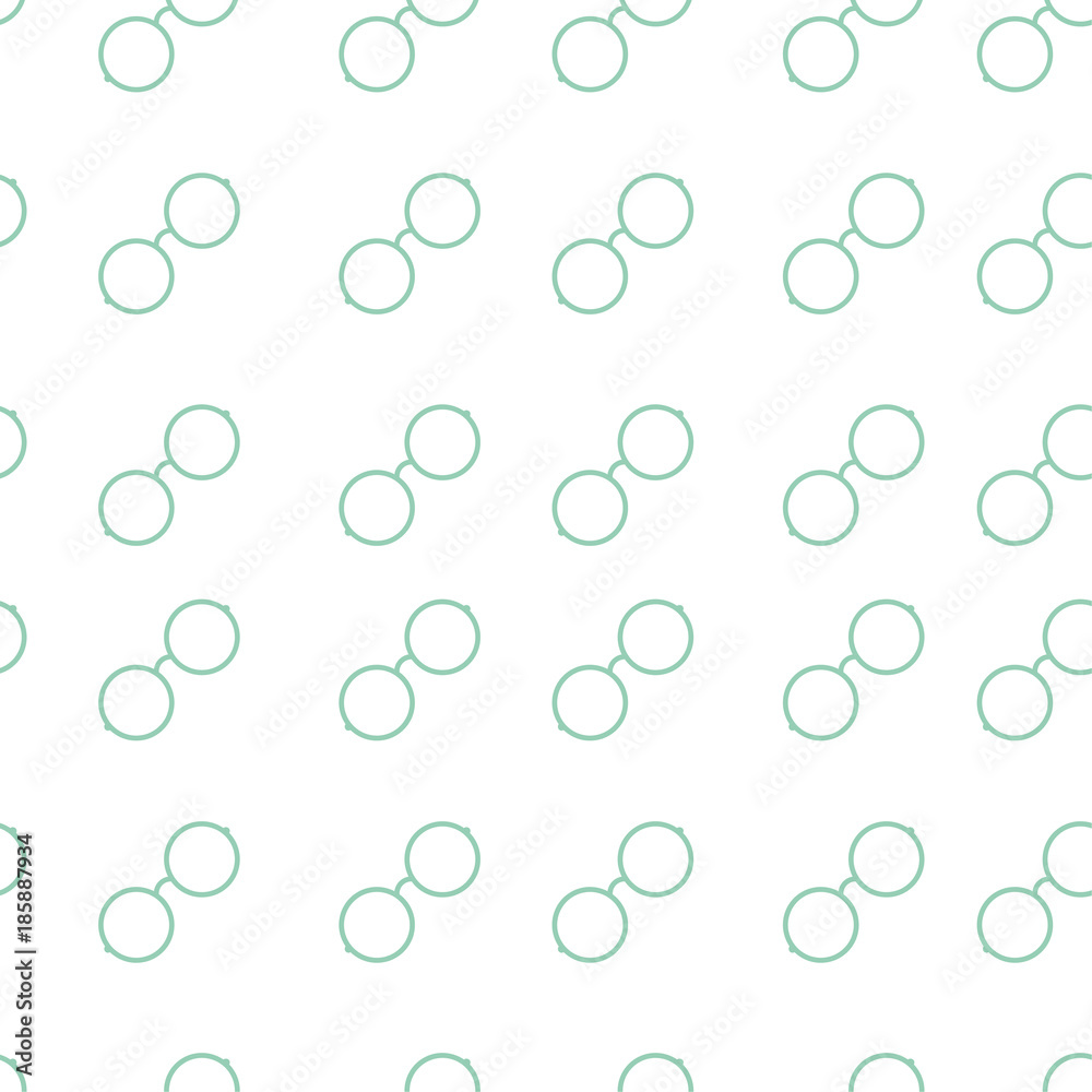 Vector colorful glasses seamless pattern. Surface, fabric, print design