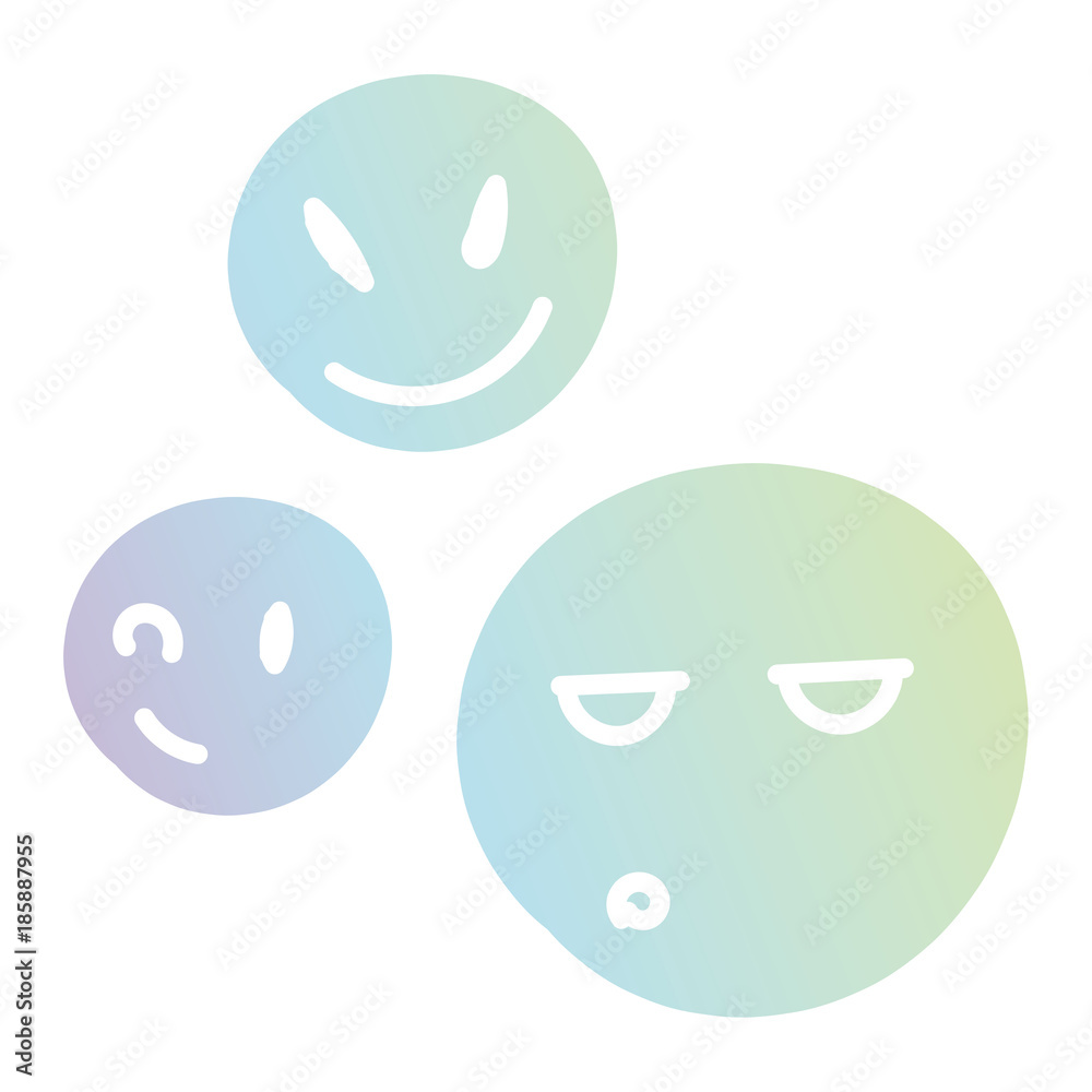 Set of Emoticons. Set of Emoji. Flat style illustrations