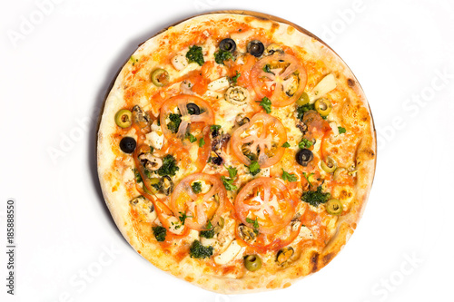 Pizza on a white background