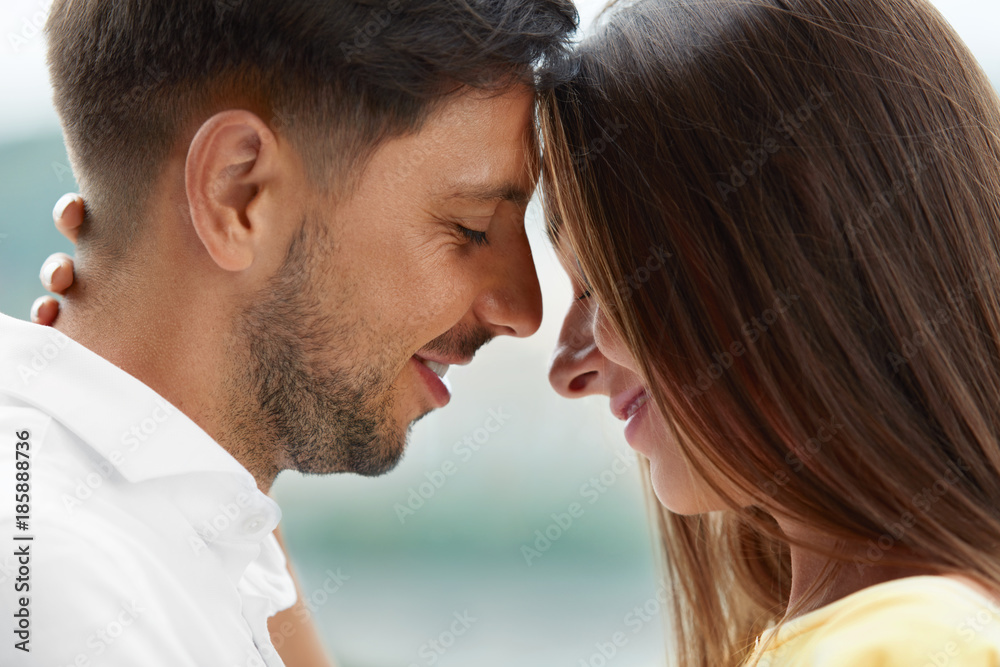 Young Couple In Love Enjoying Each Other Outdoors. Young Couple In Love Enjoying Each Other Outdoors.