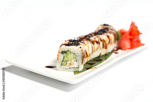 sushi on a beautiful plate