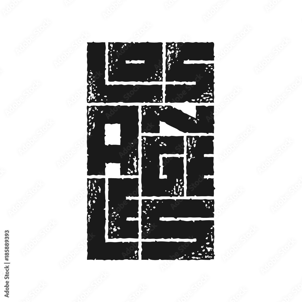 Obraz premium Los Angeles Typography Graphics. T-shirt fashion Design. Template for poster, print, banner, flyer.