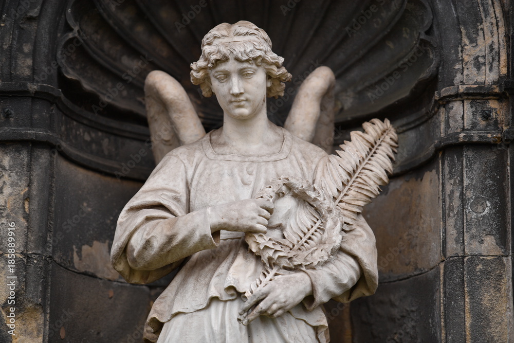 Guardian angel with rosary