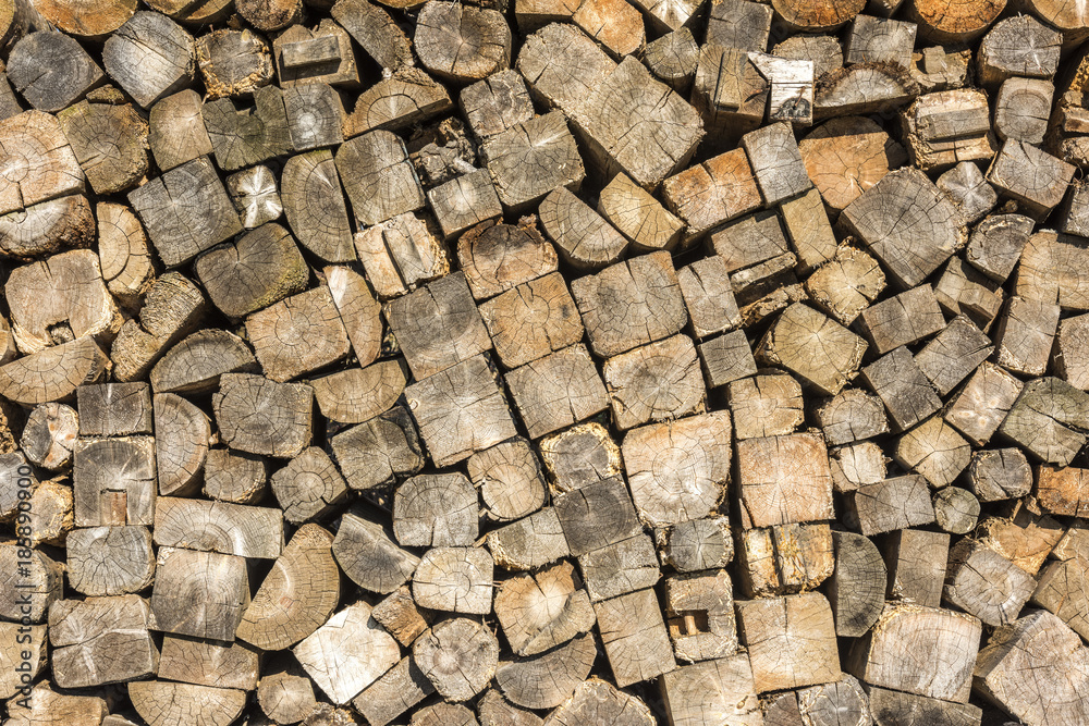 Ein Holzstapel als Hintergrund Ein Holzstapel als Hintergrund