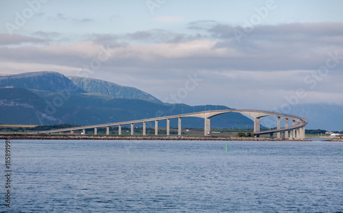 bridge above a fjord