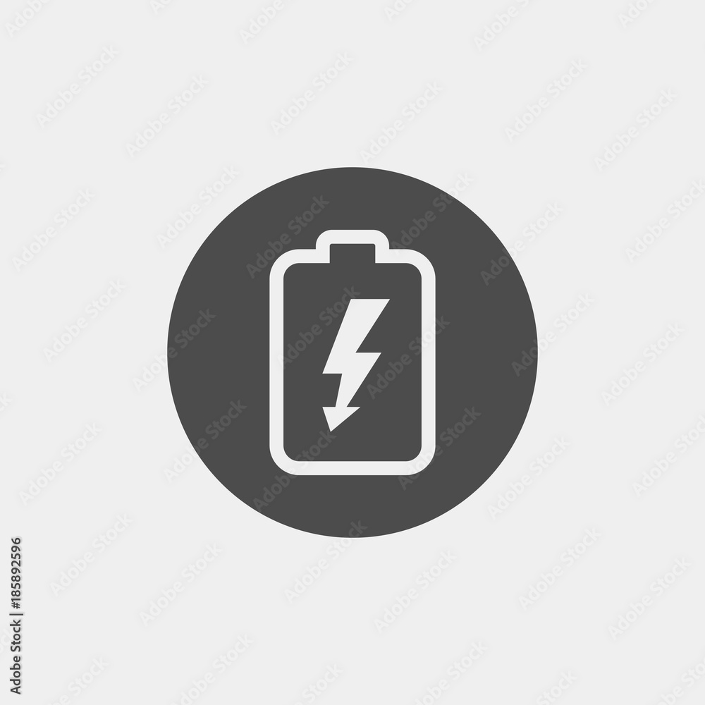 Accumulator flat vector icon. Battery flat vector icon Accumulator flat vector icon. Battery flat vector icon