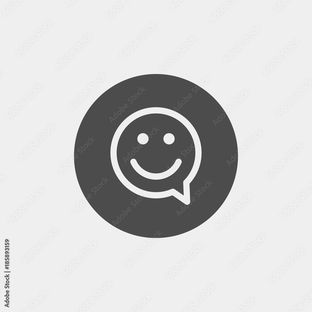 Smile flat vector icon Smile flat vector icon