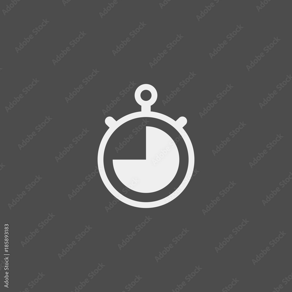 Stopwatch flat vector icon