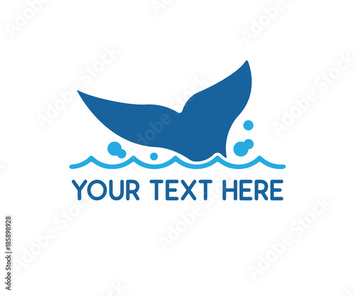 whale tail logo design
