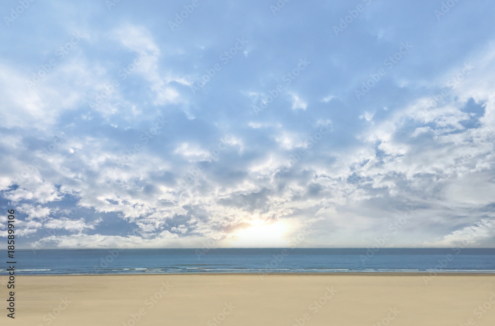 Blue sky cloud ,sea and beach view background