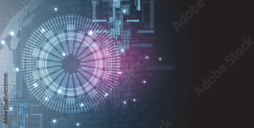 Digital technology world. Business virtual concept. Vector background