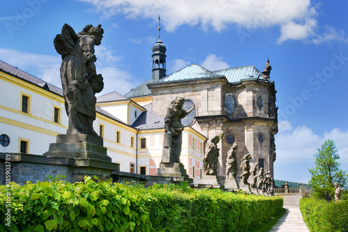 complex of baroque hospital from 1692 with M.B. Braun statues, Kuks, East Bohemia, Czech Republic photo