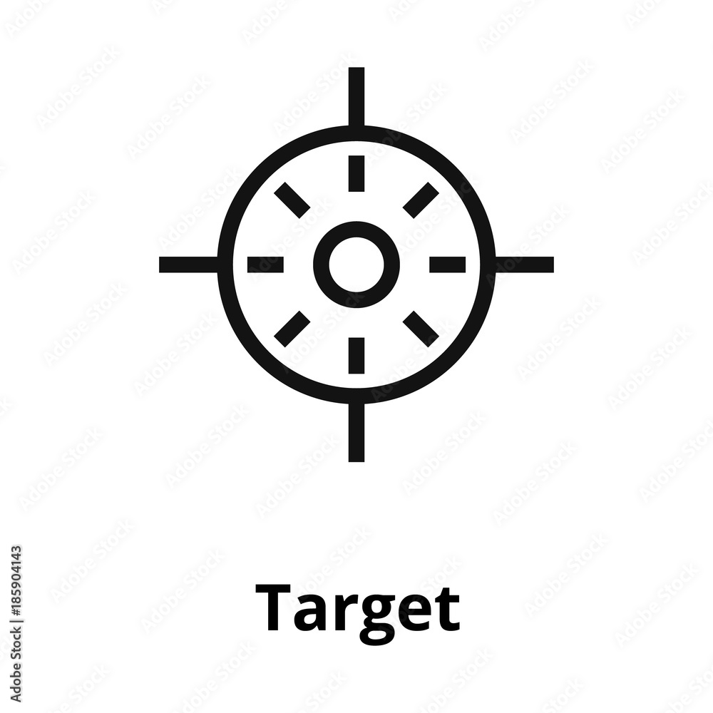 Target thin line icon. Target thin line icon.