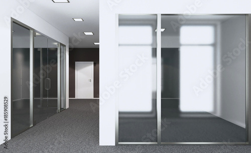 Empty modern office Cabinet. Meeting room. 3D rendering.