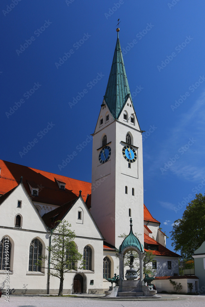 Kempten, Allgäu, Schwaben, Bayern, St. Mang-Kirche Kempten, Allgäu, Schwaben, Bayern, St. Mang-Kirche