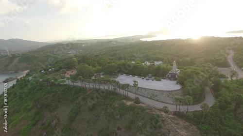 Promthep Cape from above with sunset