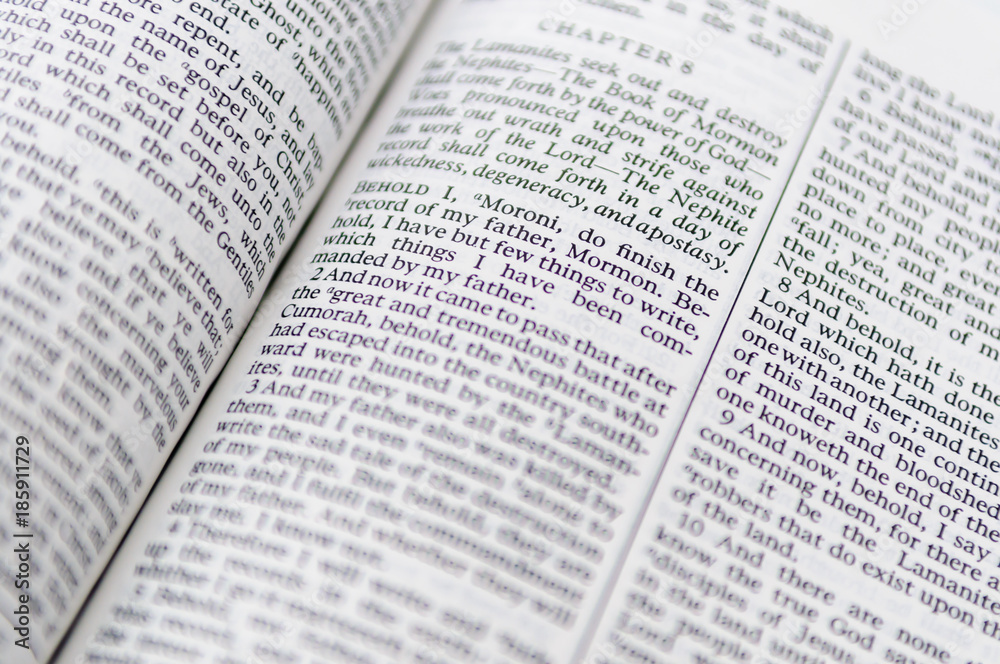 Fototapeta premium The Book Of Mormon, from the Church of Jesus Christ of Latter Day Saints
