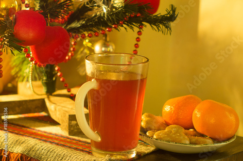 mulled wine served on christmas time