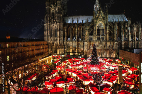 Cologne Cathedral Christmas Market. Most famous christmas market in the heart of Cologne near Cologne Cathedral.