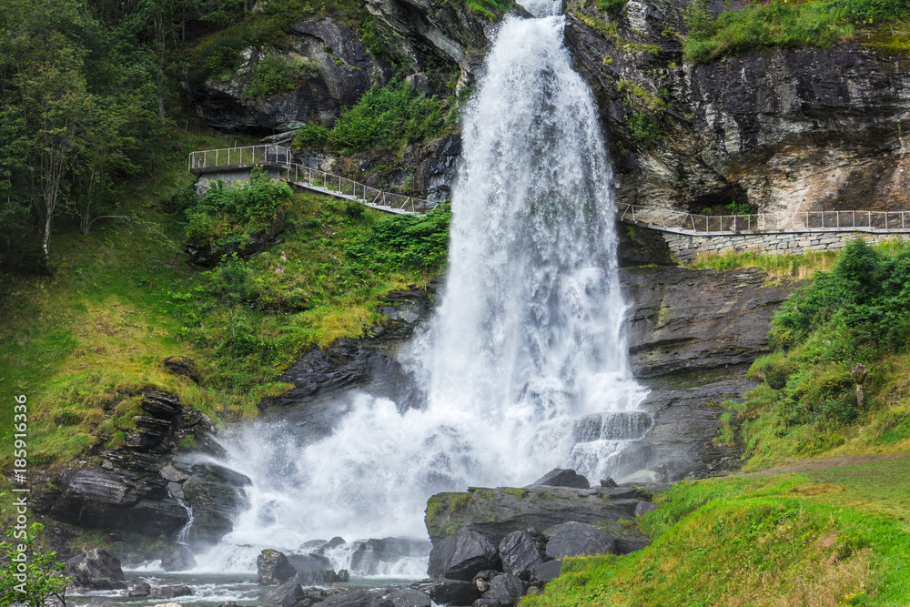 Fototapeta premium Steinsdalsfossen waterfall in Norway
