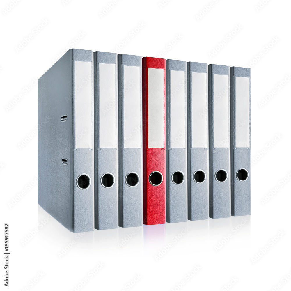 row of ring binders row of ring binders