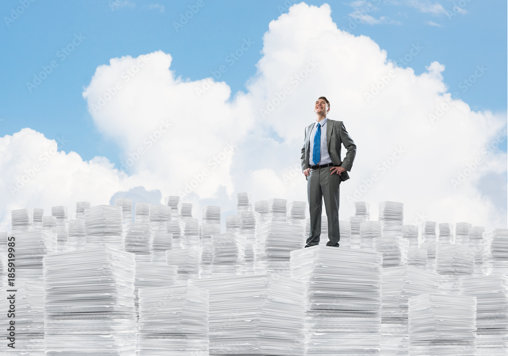 Successful confident businessman in suit.