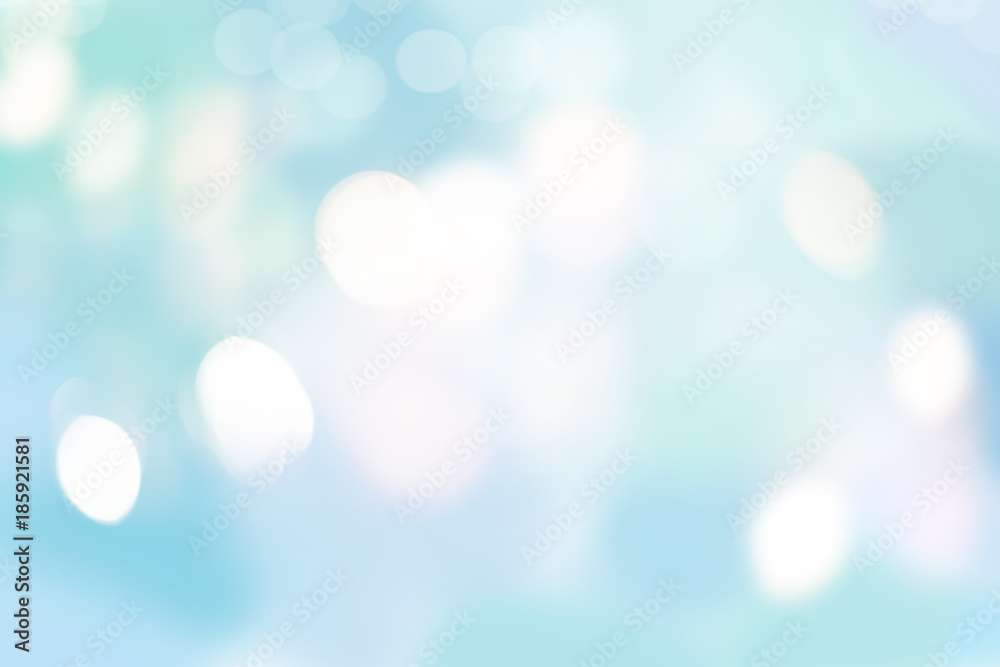 Naklejka premium Blue and white bokeh bacgroung