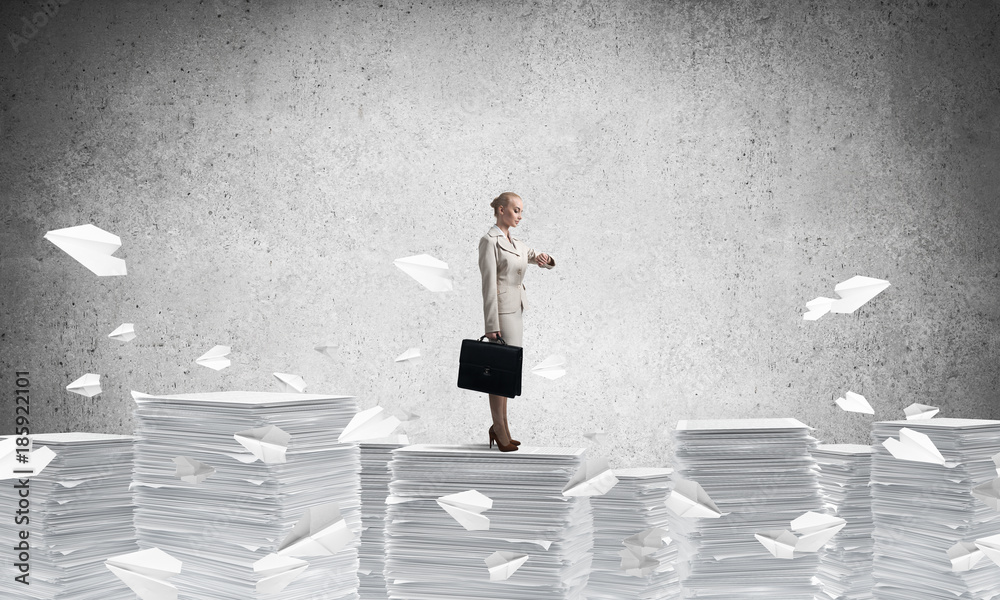 Successful confident business woman in suit. Successful confident business woman in suit.