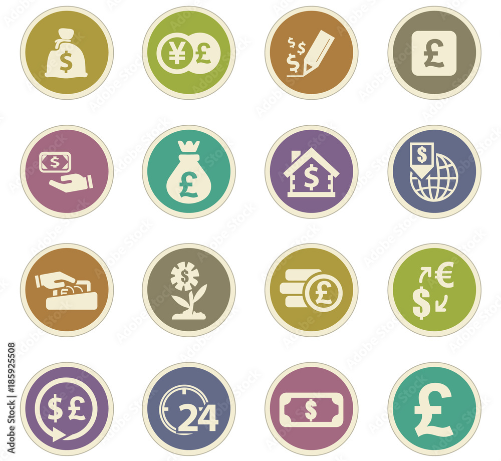 Currency exchange paper stickers Currency exchange paper stickers