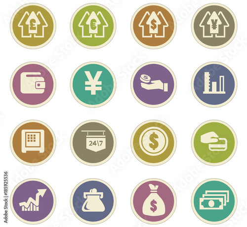 Currency exchange paper stickers