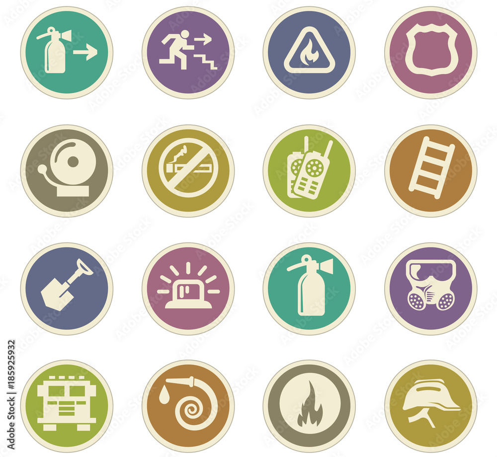 Fire-brigade icon set Fire-brigade icon set
