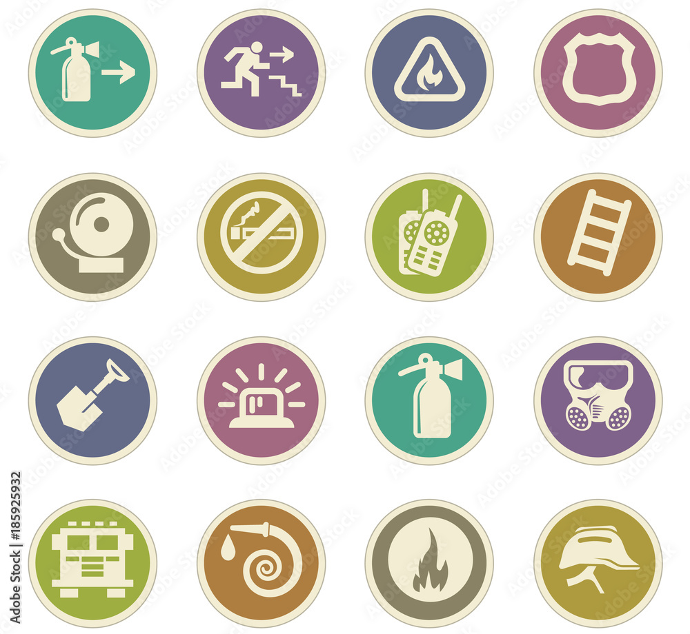 Fire-brigade icon set