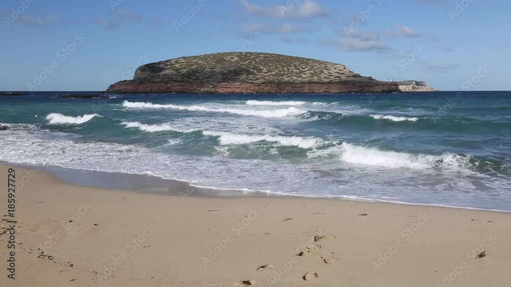 Bosc Island at Comte Beach, Ibiza, Spain Bosc Island at Comte Beach, Ibiza, Spain